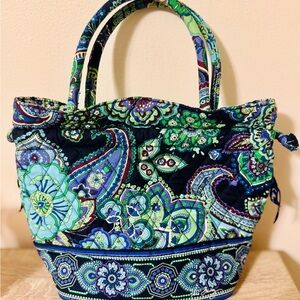 Vera Bradley Blue and Green Paisley Tote